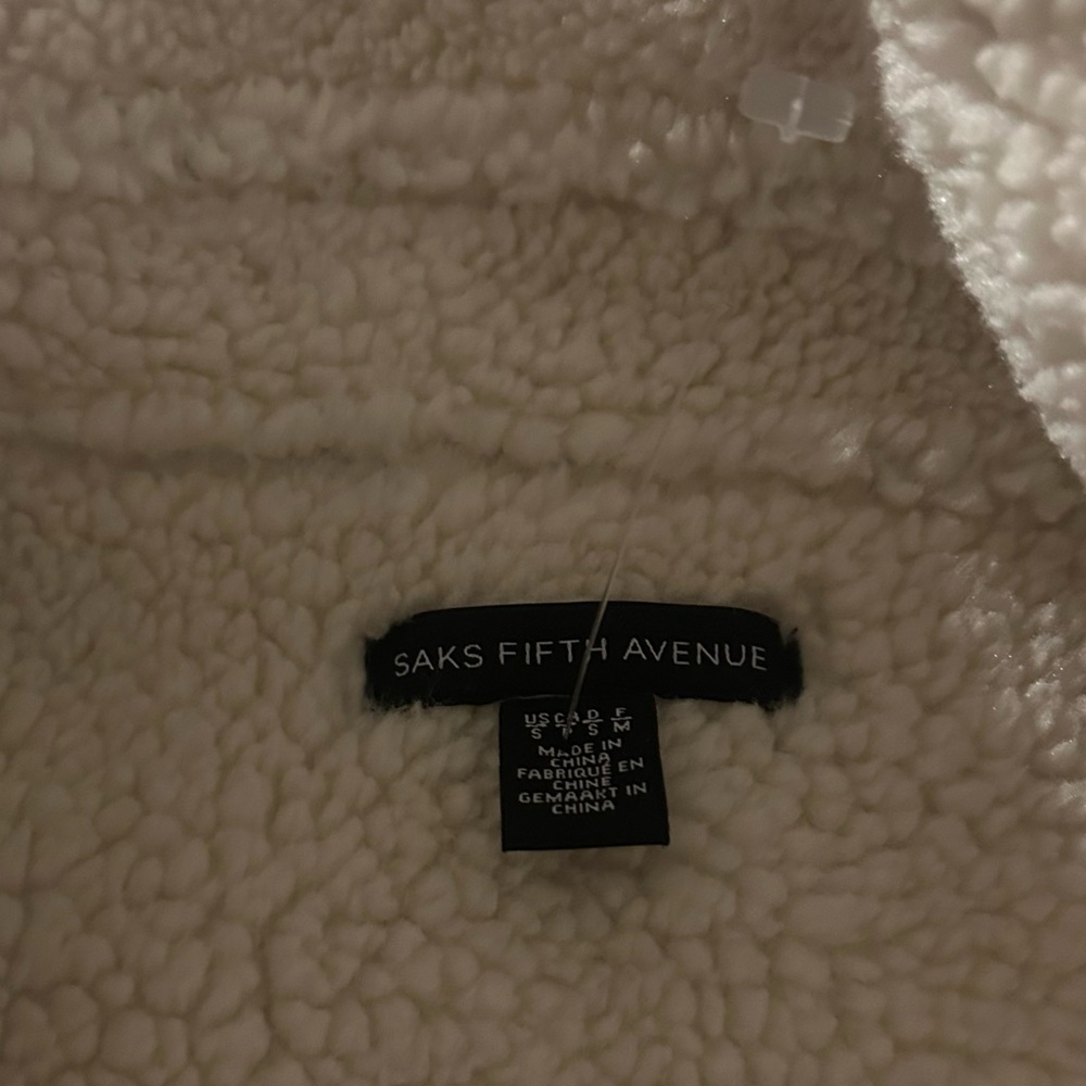 NWT Saks Fifth Avenue Faux Shearling Jacket - Picture 5 of 5